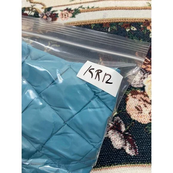 J. Jill Down Filled Quilted Vest Womens Blue Medium Warm Lightweight Fall Winter - Picture 4 of 12